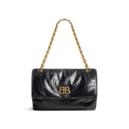 WOMEN'S MONACO MEDIUM CHAIN BAG IN BLACK